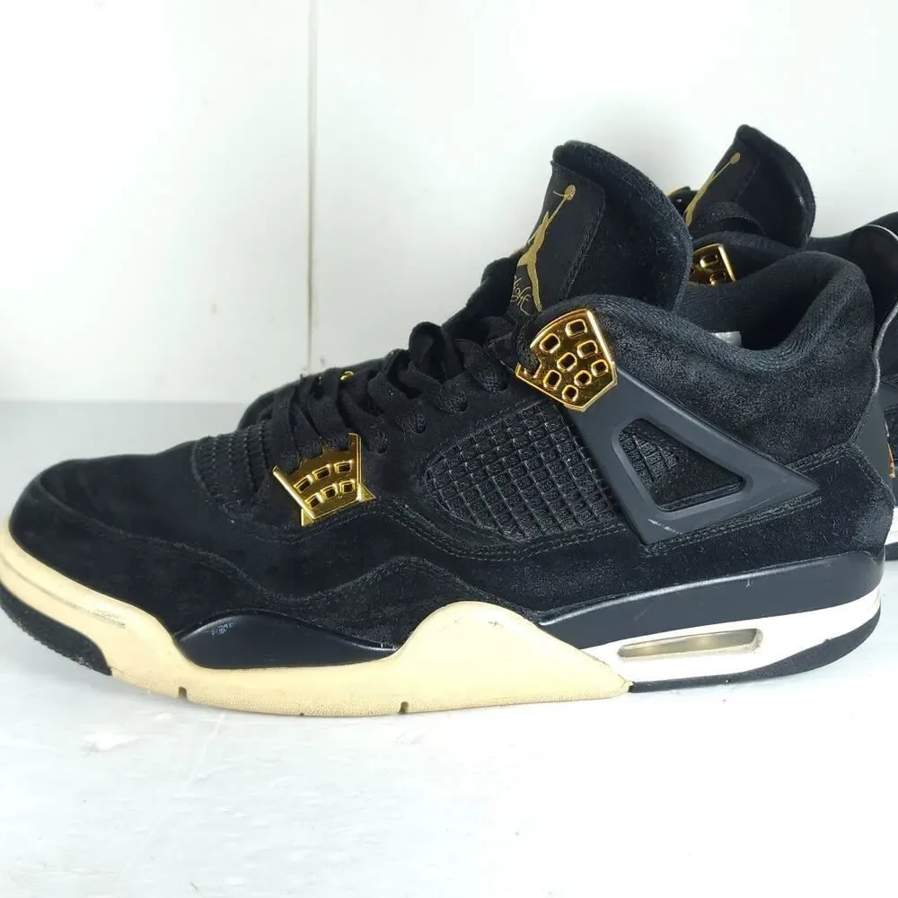 Nike Air Jordan Men’s Retro 4 Royalty 2016 US10,5 Suede Black Athletic Sneakers